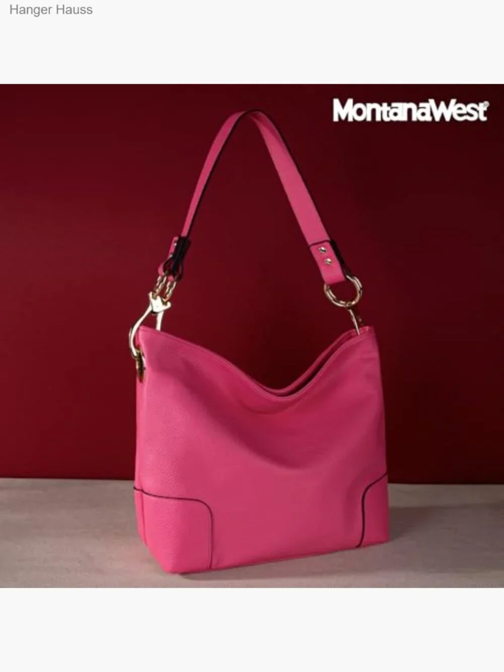 Soft Slouchy Hobo Bag with Metal Ring Design Zipper Closure